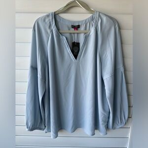 NWT Vince Camuto Baby Blue Blouse Top XL